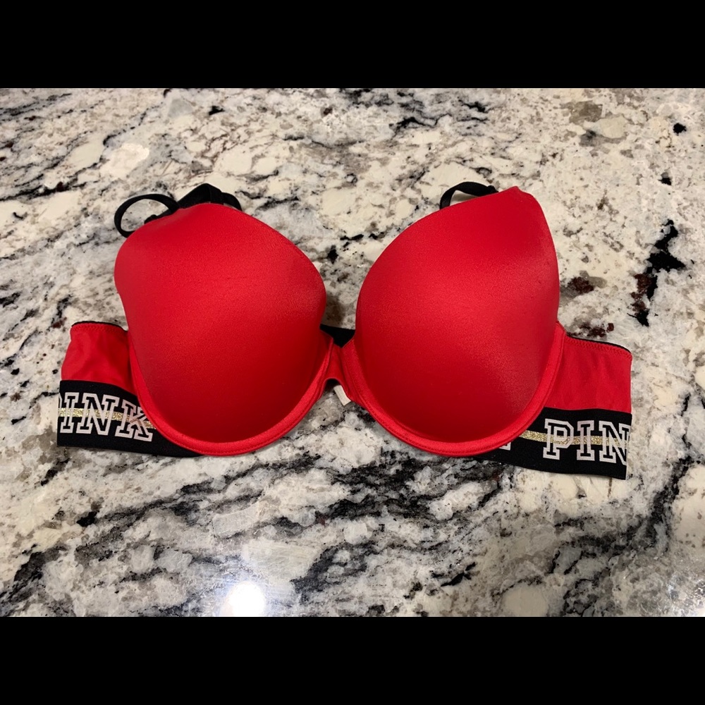 Victoria’s Secret Pink size 36B red push up bra.